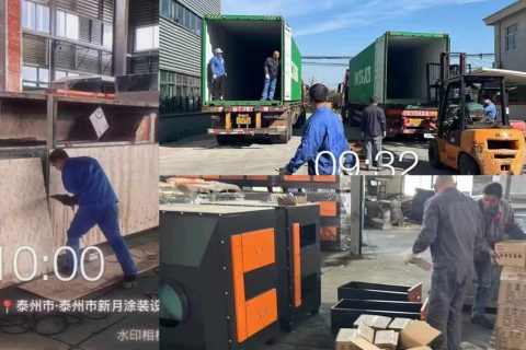 在忙碌的喷涂设备生产线基地感知中国经济活力!