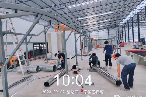 仅26天,新月为泰国工厂定制的钣金喷涂线完成安装！