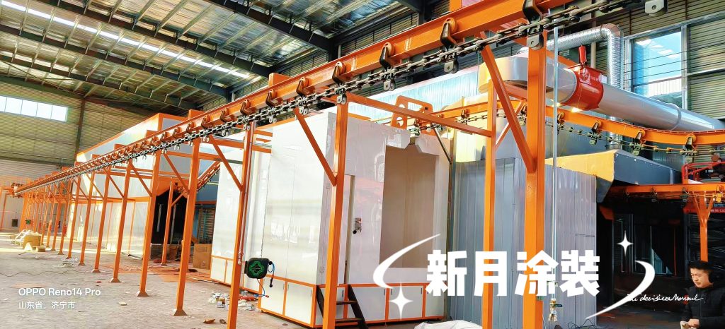 新月涂装暨山东重工机械全自动喷塑线调试启动,实力诠释中国智造 新月涂装暨山东重工机械全自动喷塑线调试启动,实力诠释中国智造