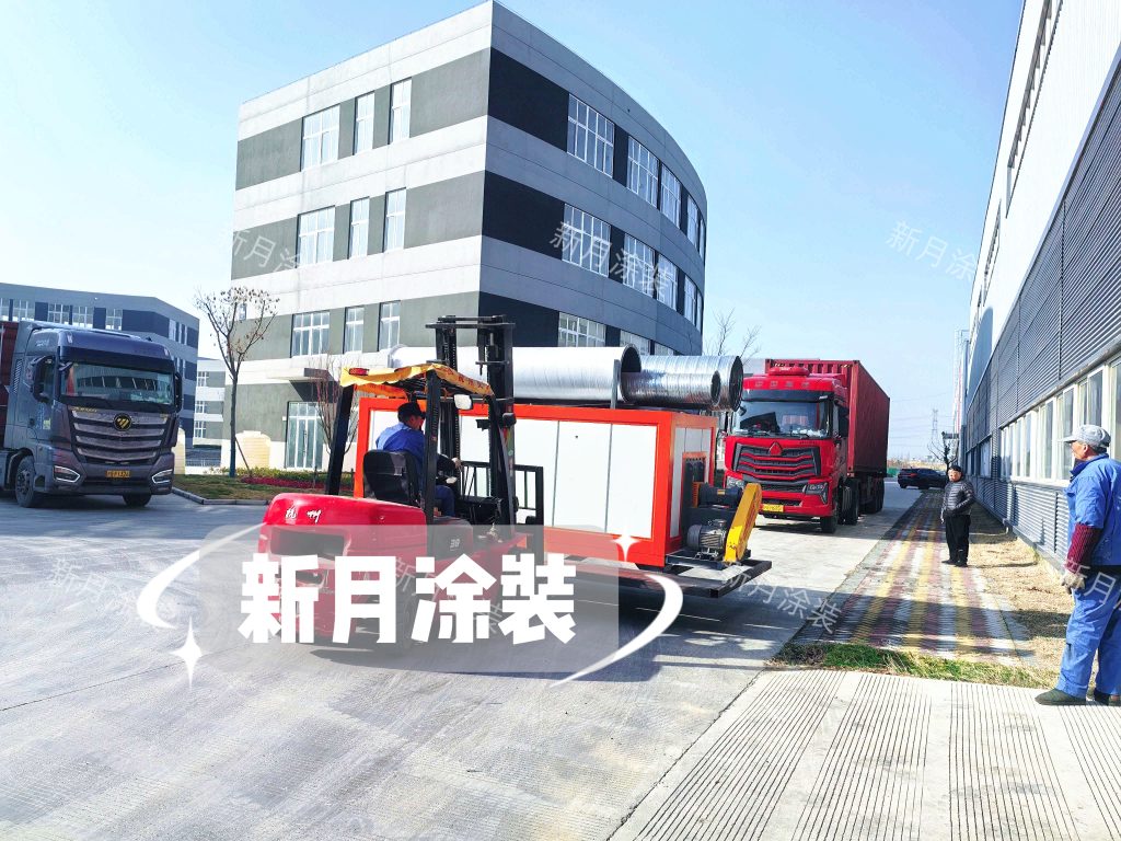 硬核智造出海｜新月涂装定制静电粉末喷涂生产线发运海外！