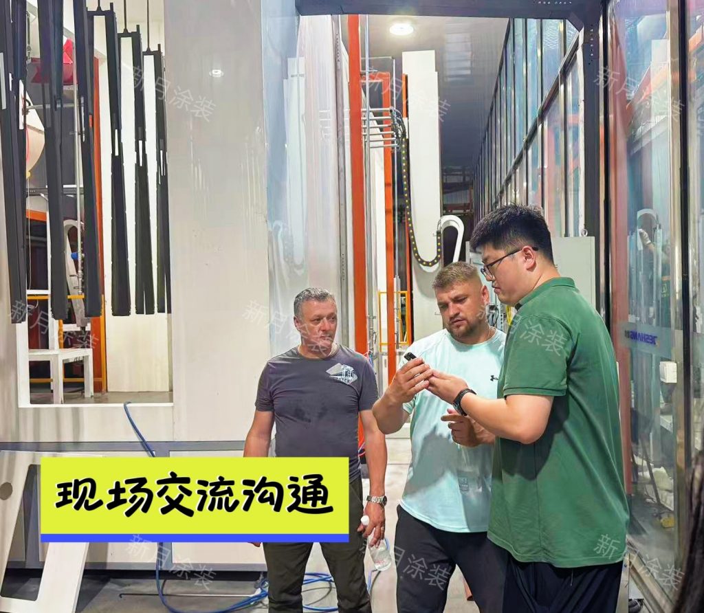 专业喷涂设备厂家｜俄罗斯多家工厂客商莅临新月涂装验货考察