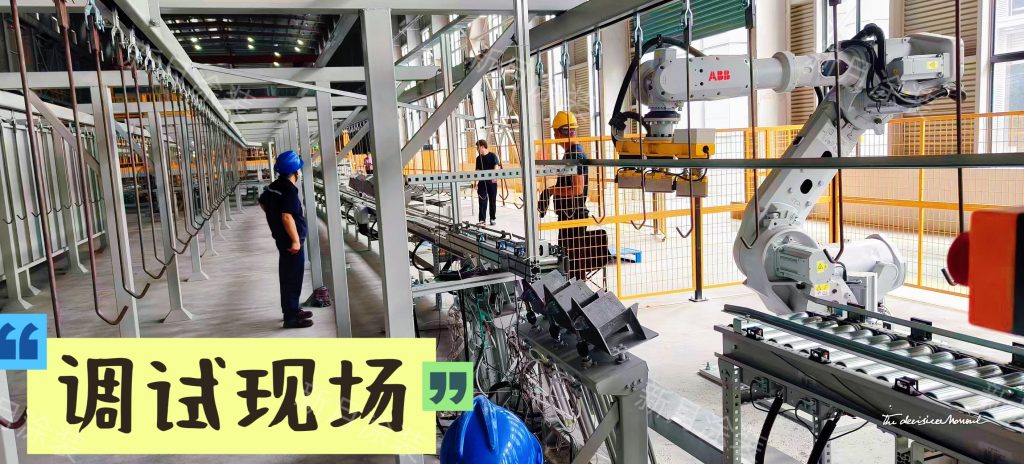 高温攻坚保交付!新月涂装调试江苏铁塔钢结构件喷涂流水线 高温攻坚保交付!新月涂装调试江苏铁塔钢结构件喷涂流水线