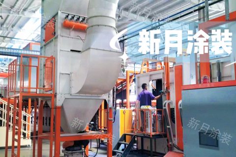 喷粉流水线项目:新月涂装奔赴淮安开展铁路工程喷涂线调试