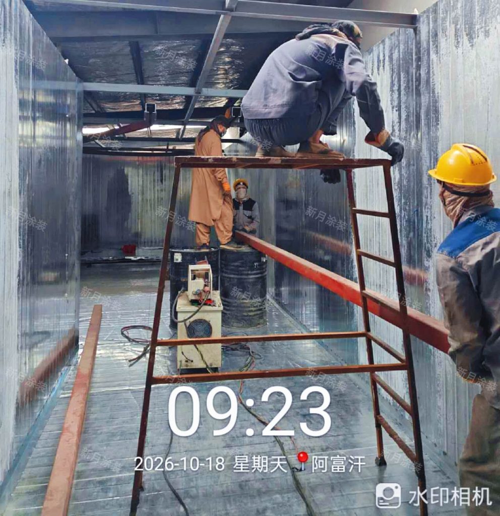 远赴阿富汗攻坚交付!新月涂装量身打造智能车架喷涂产线! 远赴阿富汗攻坚交付!新月涂装量身打造智能车架喷涂产线!